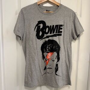 Like New David Bowie Aladdin Sane Glitter Portrait Graphic T-shirt